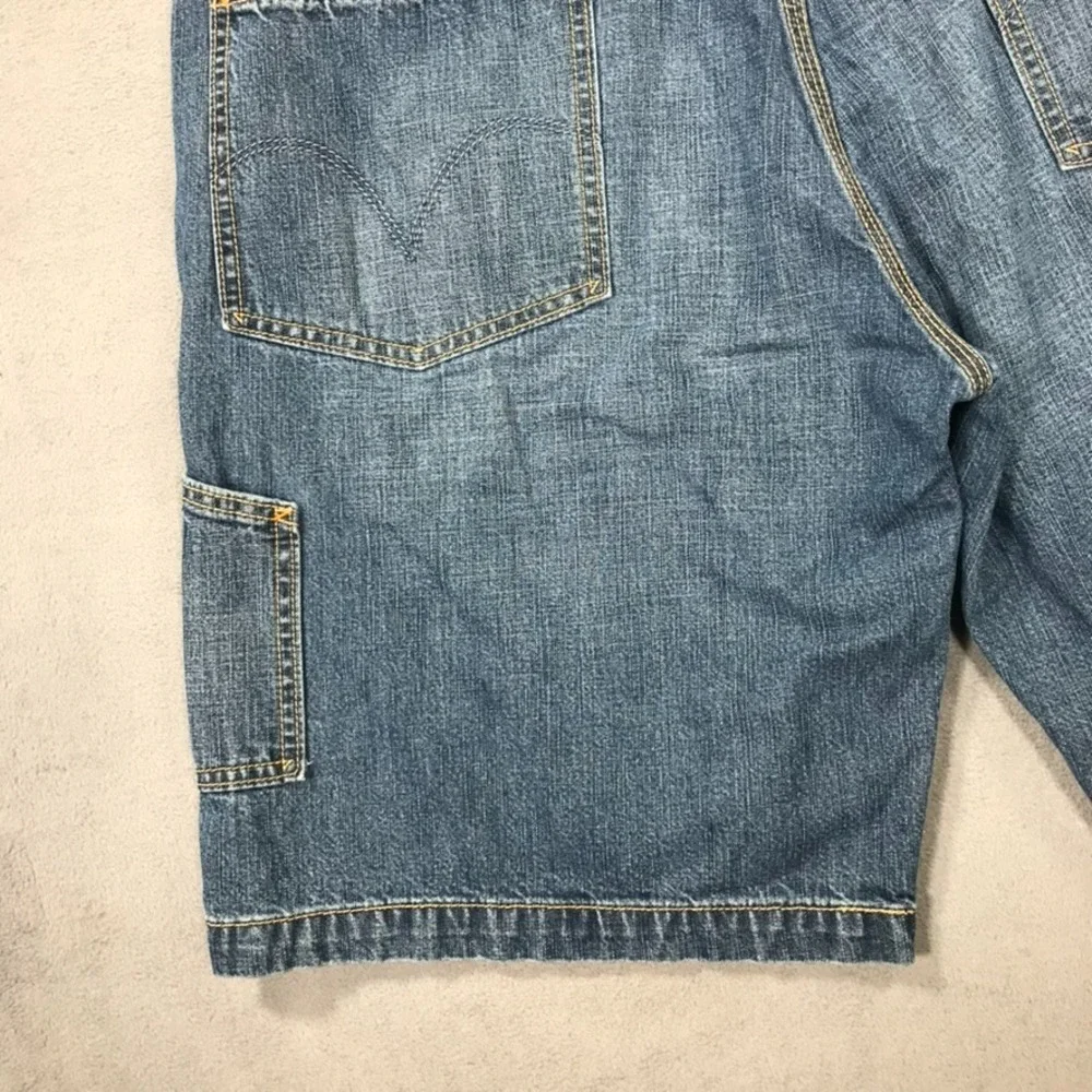 Levi's Carpenter Jean Shorts Men's 36 Blue Denim Y2K Baggy Loose Vintage Jorts